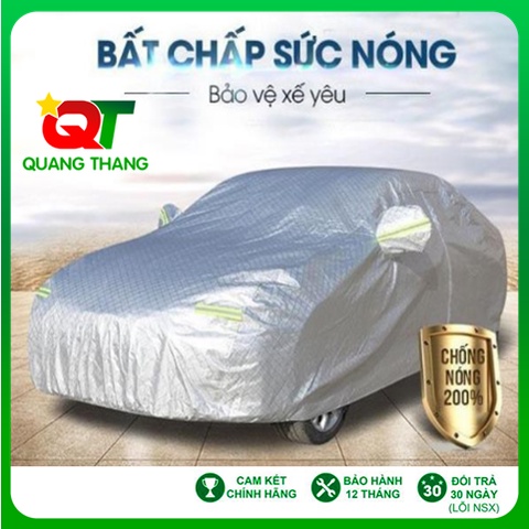 Bạt phủ toàn xe ô tô - 3 Lớp - Tráng nhôm - Cách nhiệt - Chống nắng- Chống mưa -Chống cháy cho xe hơi