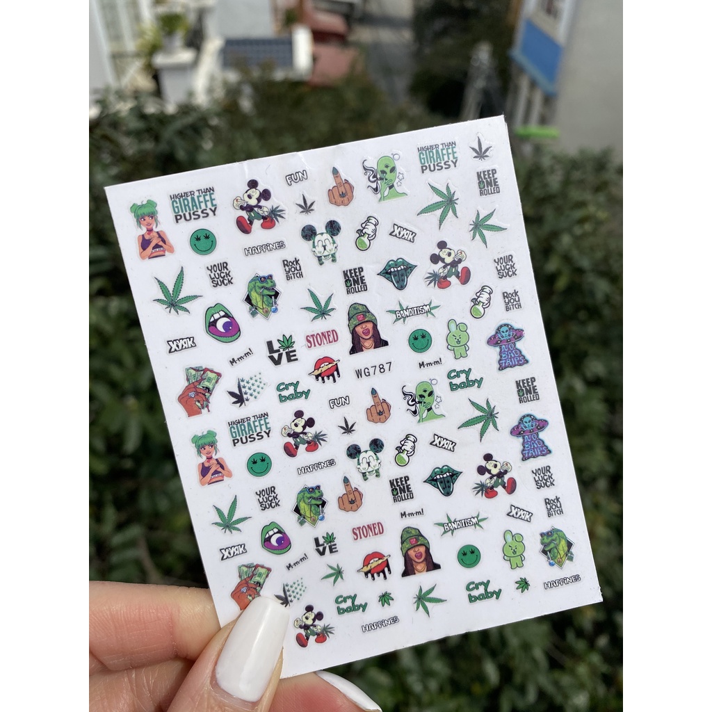 Sticker dán móng HOẠT HÌNH (3)