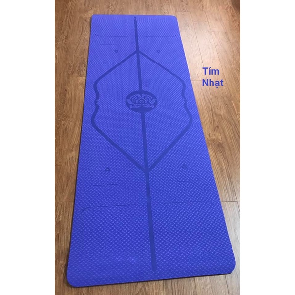 Thảm Tập Yoga Định Tuyến TPE dầy 8mm 1 lớp và 6mm 2 lớp Cao Cấp Loại 1( kèm túi xịn 100k + dây buộc) Túi chống nước.