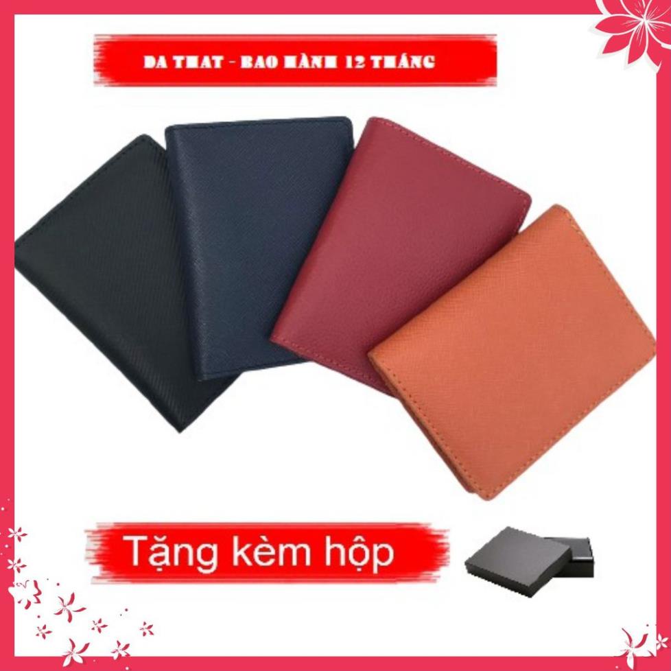 Ví Mini Nữ Nam Cầm Tay Đựng Thẻ Tiền Namecard Nhiều Ngăn 🌹 Bóp Da Saffiano Thời Trang Tặng Kèm Hộp HCM - VD02 🌺
