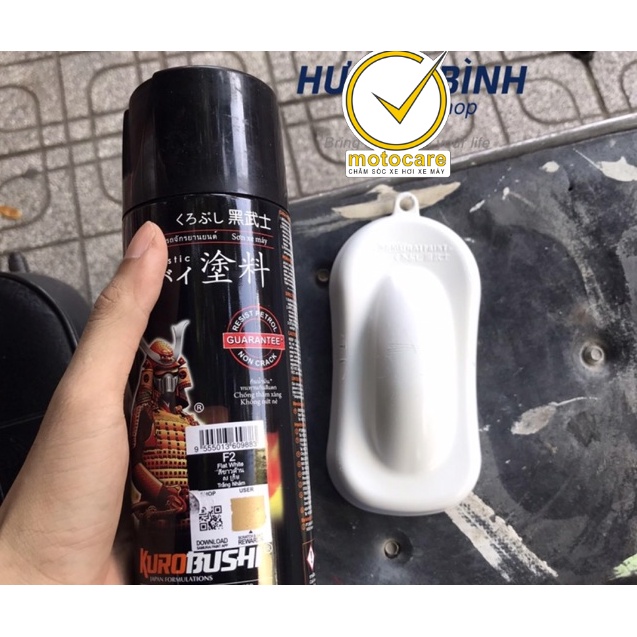 Samurai F2 - Chai Sơn xịt màu trắng mờ