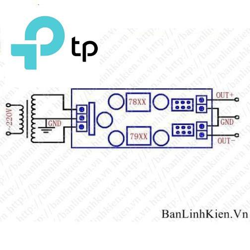 [TP] [Siêu Rẻ] [Mô đun] Module Nguồn LM7805 + LM7905 Đối Xứng zin