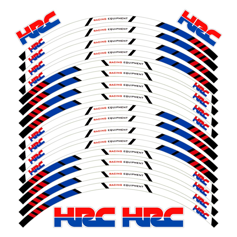 Sticker Phản Quang Dán Vành Bánh Xe Mô Tô Honda HRC CBR600/1000RR CBR650R CBR500R CBR300R CBR250R