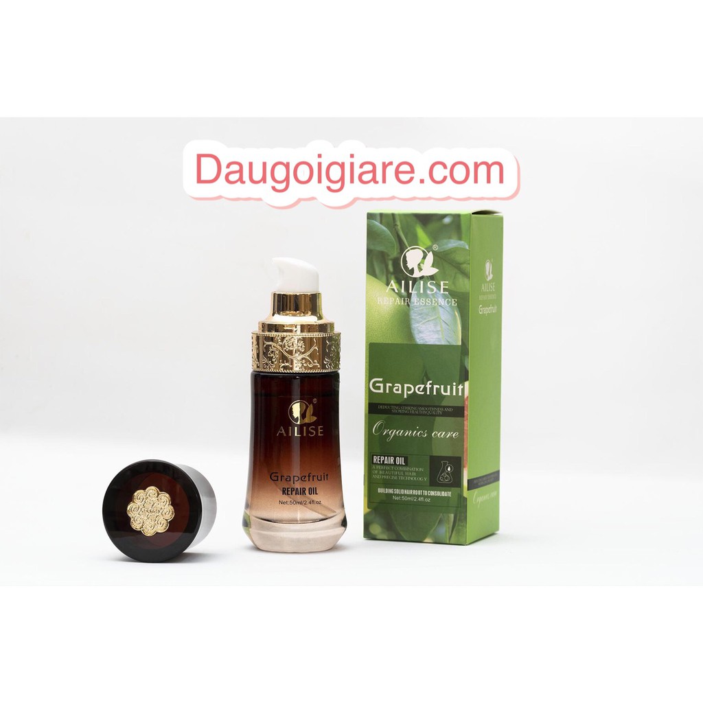 Tinh dầu bưởi đỏ dưỡng tóc phục hồi tóc siêu bóng mượt AILISE REPAIR ESSENCE GRAPEFRUIT 50ml