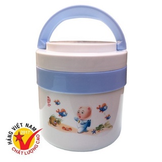 Hộp đựng cơm phở cháo hủ tíu 2 ngăn - Camen inox giữ nhiệt