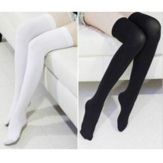 Tất vớ dài/ ngắn đen trắng nơ ren