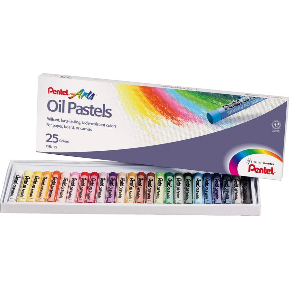 Sáp dầu Pentel 50 màu ⚡𝗖𝗛𝗜́𝗡𝗛 𝗛𝗔̃𝗡𝗚⚡ PHN50 hàng cao cấp