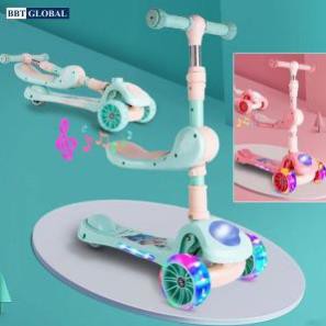 XE TRƯỢT SCOOTER - CHÍNH HÃNG - GIÁ CỰC CHẤT 3 bánh/ màu hồng dễ thương. Hàng dùng cho Bé