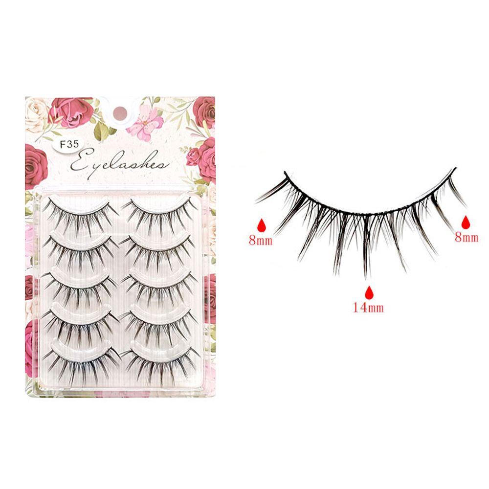 Set 5 Cặp Lông Mi Giả Dày Tự Nhiên Hóa Trang Nhân Vật Quỷ Nhỏ