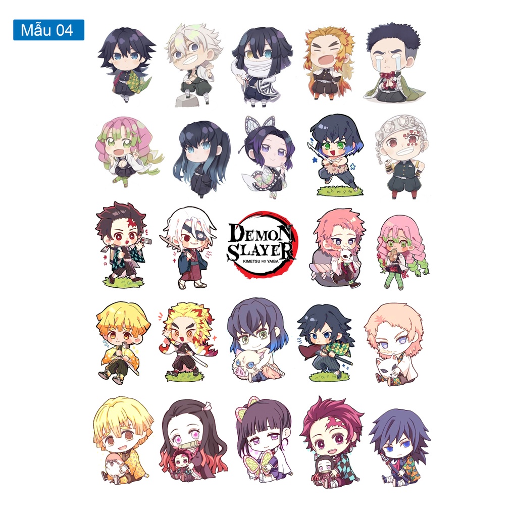 Sticker/ Hình dán anime Kimetsu No Yaiba/ Trụ cột