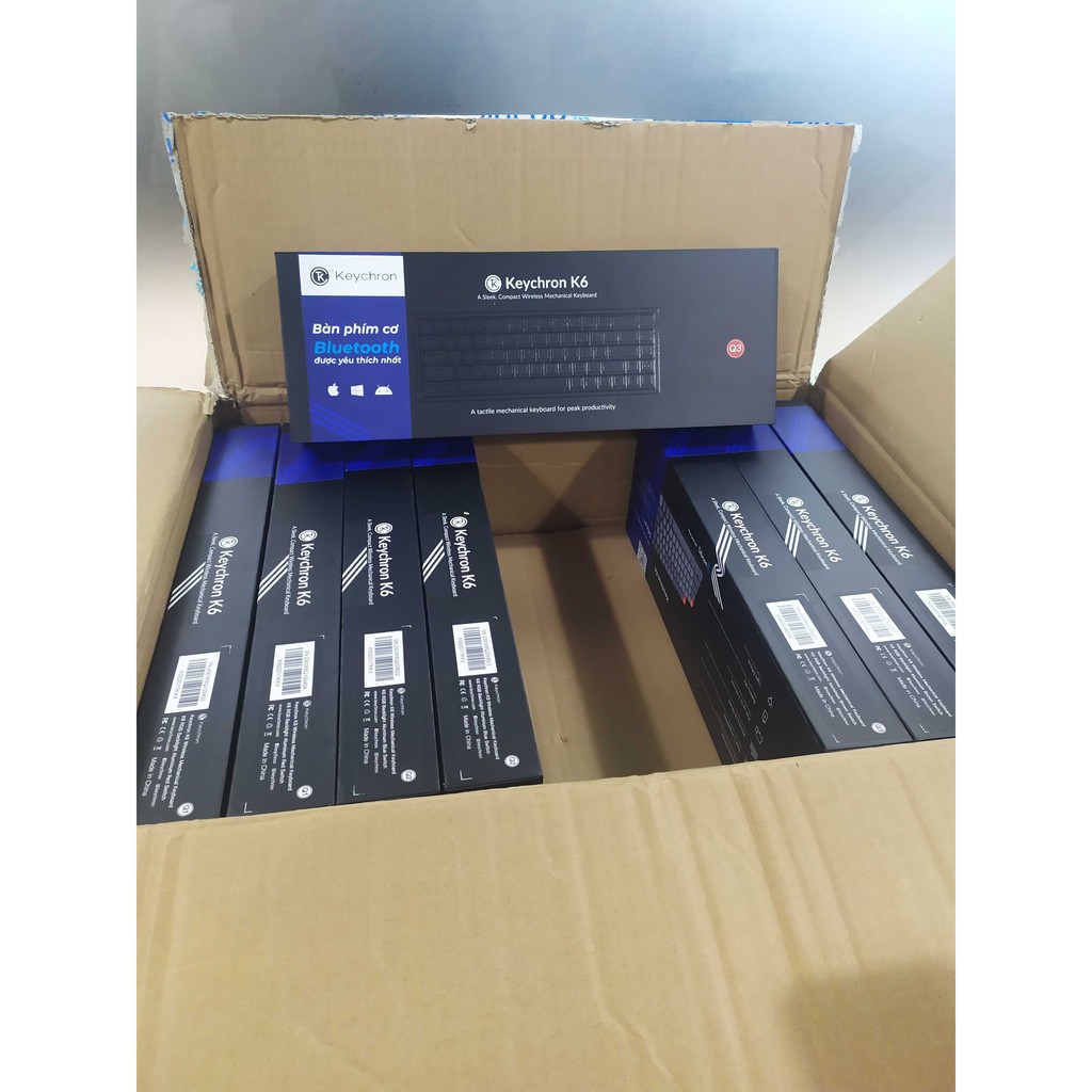 Keychron K6 - Bàn phím cơ Keychron K6 RGB wireless Nhôm Hotswap