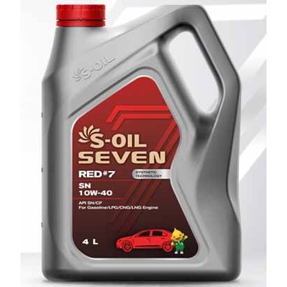 Dầu nhớt ô tô cao cấp nhập khẩu Hàn Quốc SN 5W30 10W40 máy xăng S-OIL RED#7