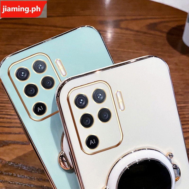 Ốp Điện Thoại Mềm Mạ Điện Hình Phi Hành Gia 3D Có Giá Đỡ Cho OPPO A94 4G Reno 5F F19 Pro