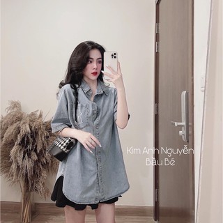 Áo sơ mi jean tay ngắn