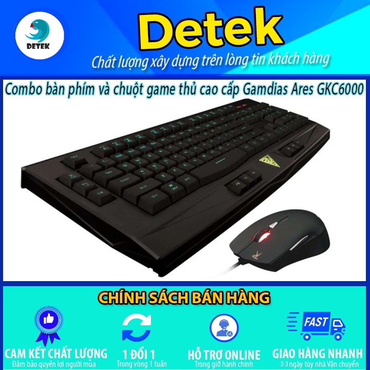 Combo Bàn phím và chuột có dây game thủ chính hãng Gamdias GKC6000