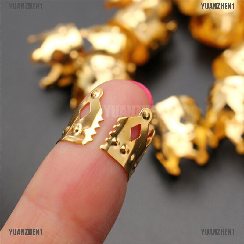 Set 20 Hạt Bện Tóc Dreadlock Vàng Bạc Có Thể Điều Chỉnh
