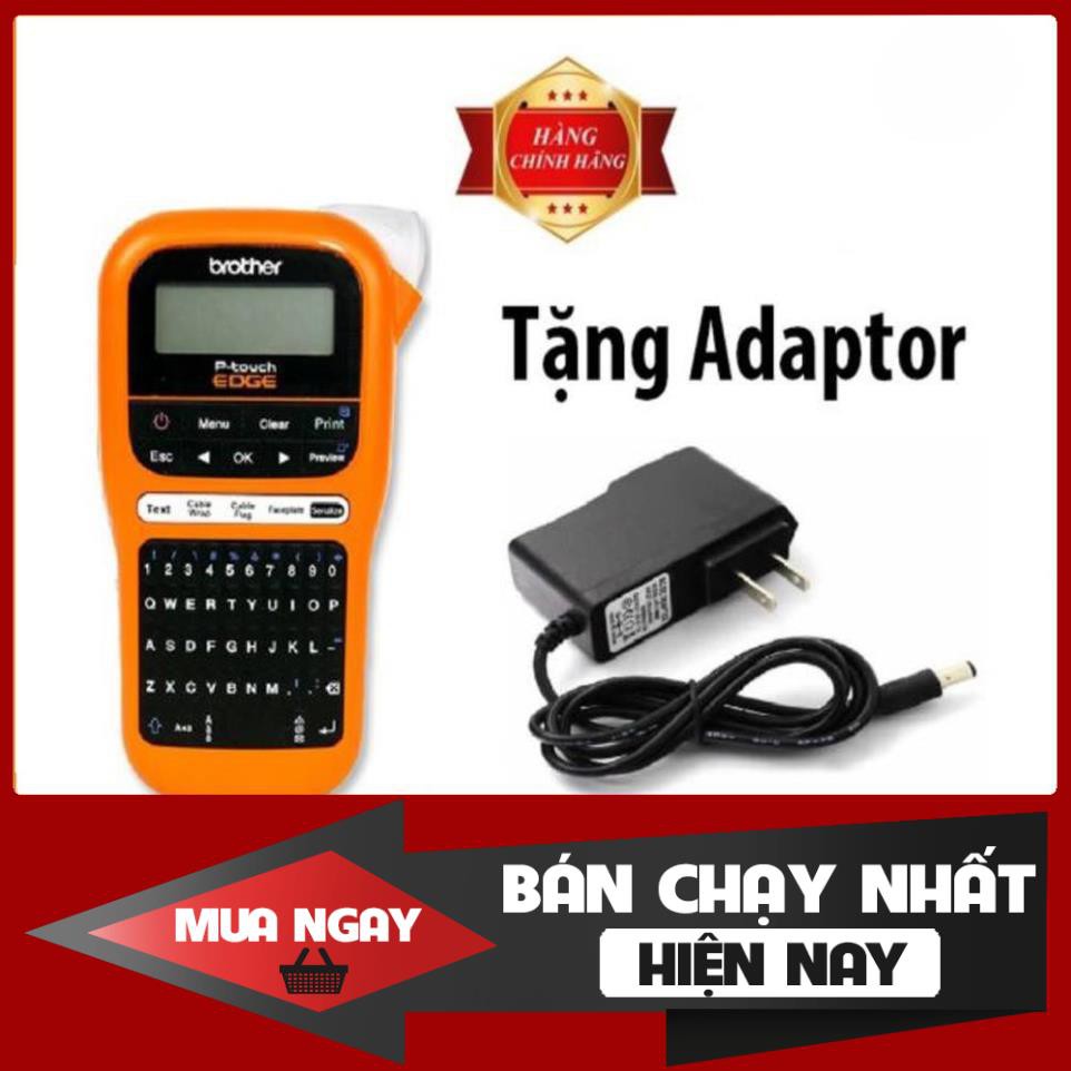 Máy in nhãn cầm tay Brother PT-E110 (Chính hãng) + Tặng kèm Adaptor (nguồn cắm điện 220V)