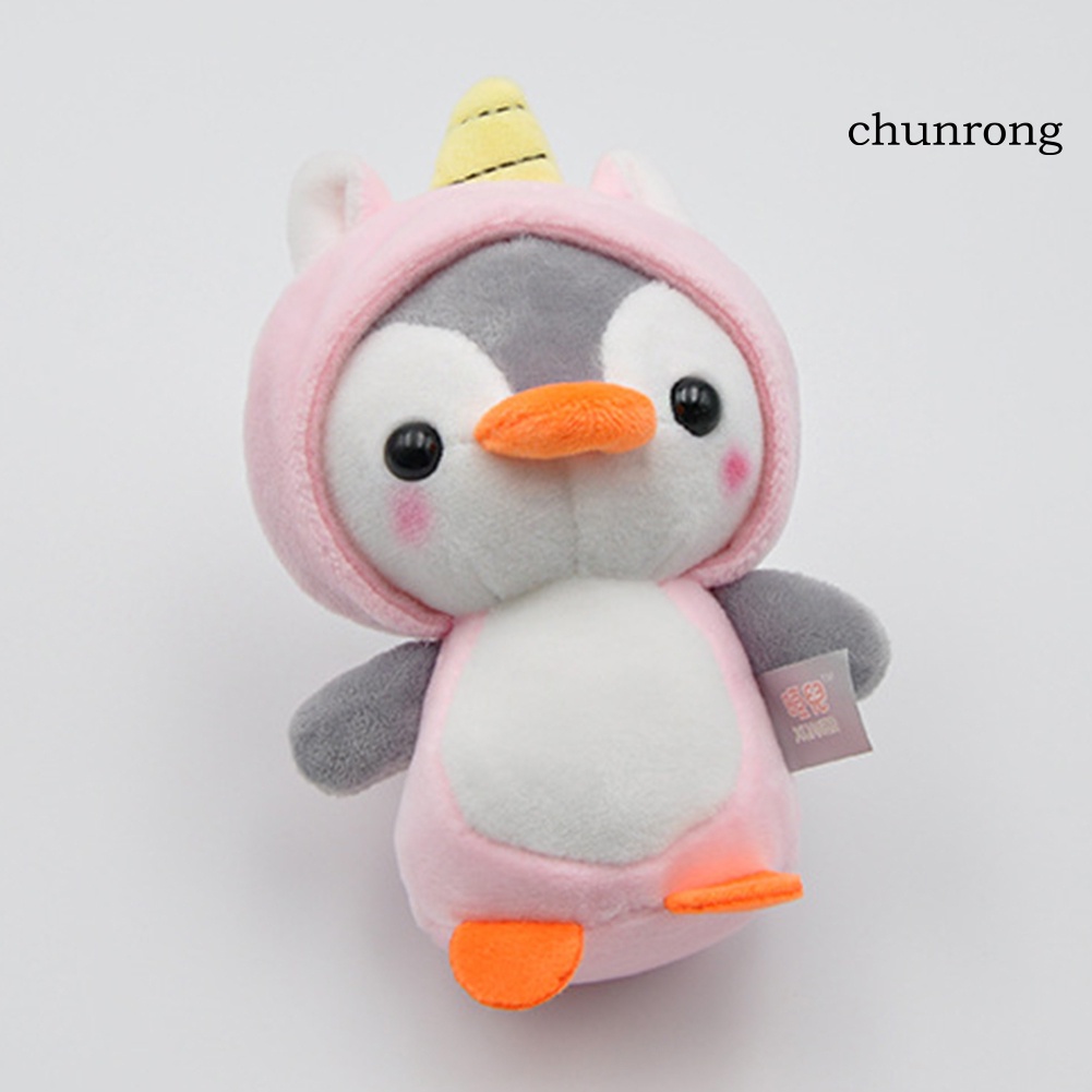 Móc khóa hình chim cánh cụt nhồi bông ngộ nghĩnh xinh xắn