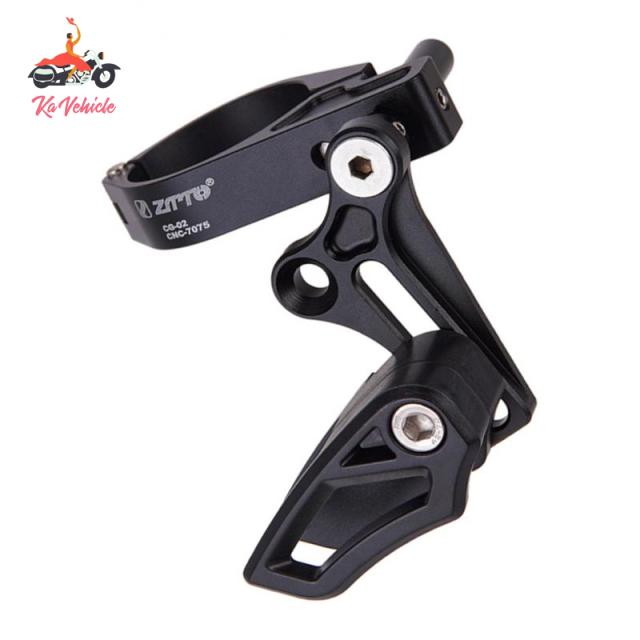 [whstrong]Lightweight Bike Chain Guide - Road Mountain Bicycle Single Speed Chainring Protector, with Frame Protective Pad - Clamp on 31.8mm to 35mm