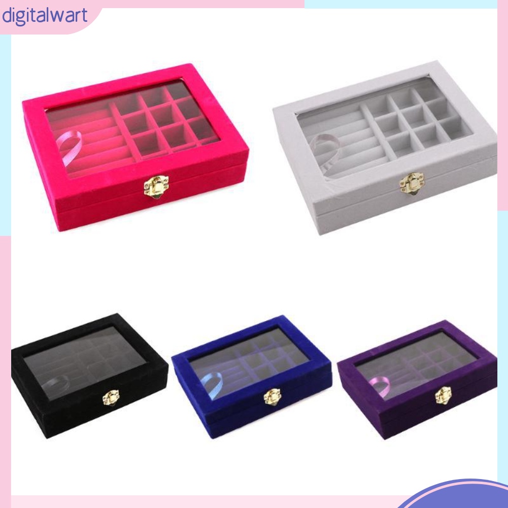 Hộp đựng trang sức vải nhung thời trang sang trọng