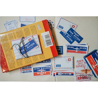 HỘP STICKER LABEL 60 MIẾNG- mẫu air mail