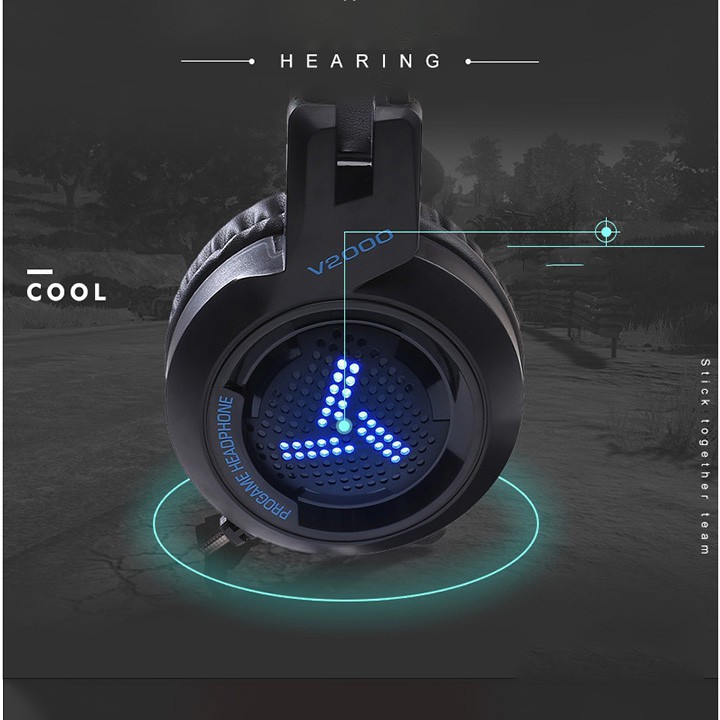 HÀNG CAO CẤP -   🔥Bảo Hành 6 Tháng🔥 Tai Nghe Gaming - Chụp Tai V2000 Có Mic,Chơi Full Các Tựa Game  - Hàng Cao Cấp