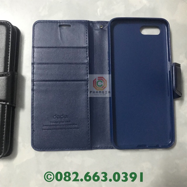 Bao da, ốp lưng nắp gập oppo a1k giả da đẹp, đa năng (có video)