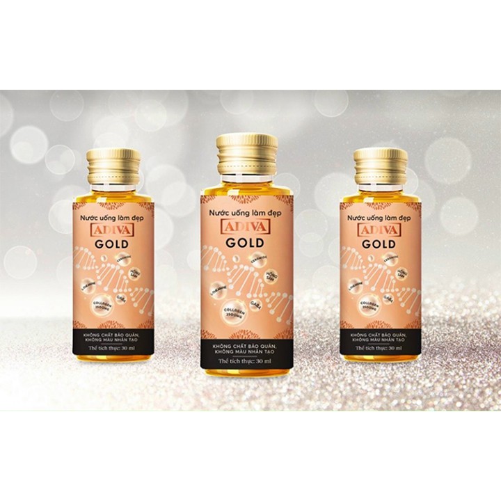 ADIVA Collagen Gold Dạng Nước (Hộp 14 chai) - Giảm Nếp Nhăn, Không Lo Chảy Xệ - Victory Pharmacy