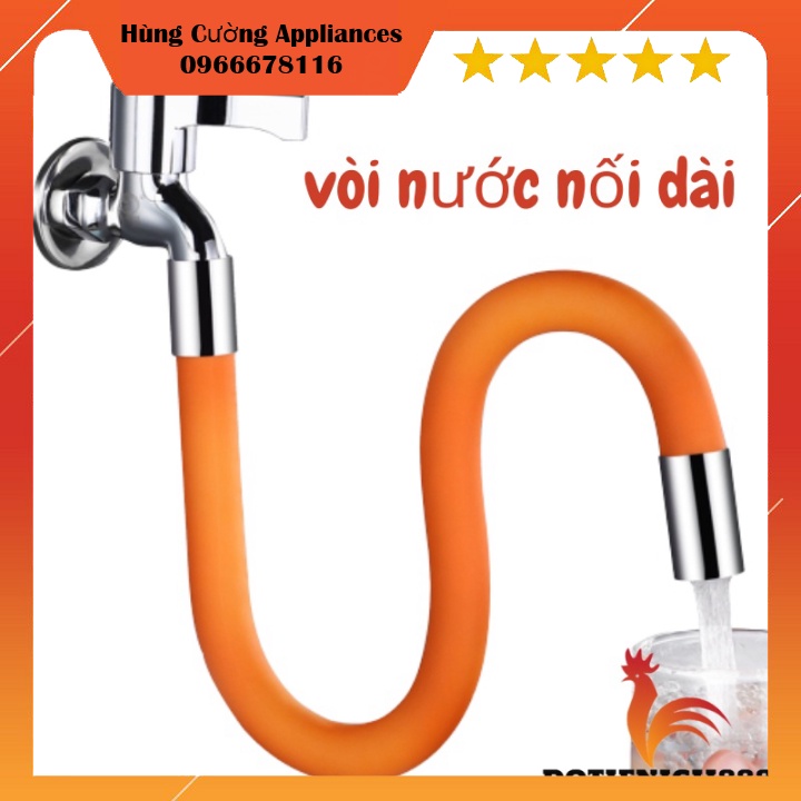 Ống nối dài vòi nước linh hoạt, nối vòi bồn rửa có thể quay 720° theo mọi hướng, đầu nối dài vòi nước (dài 50cm)