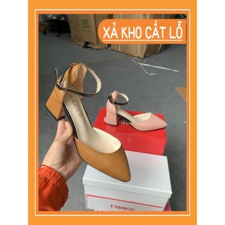 XẢ LỖ -  Giày cao gót da mềm 7cm size 35-40 (msp 1658)