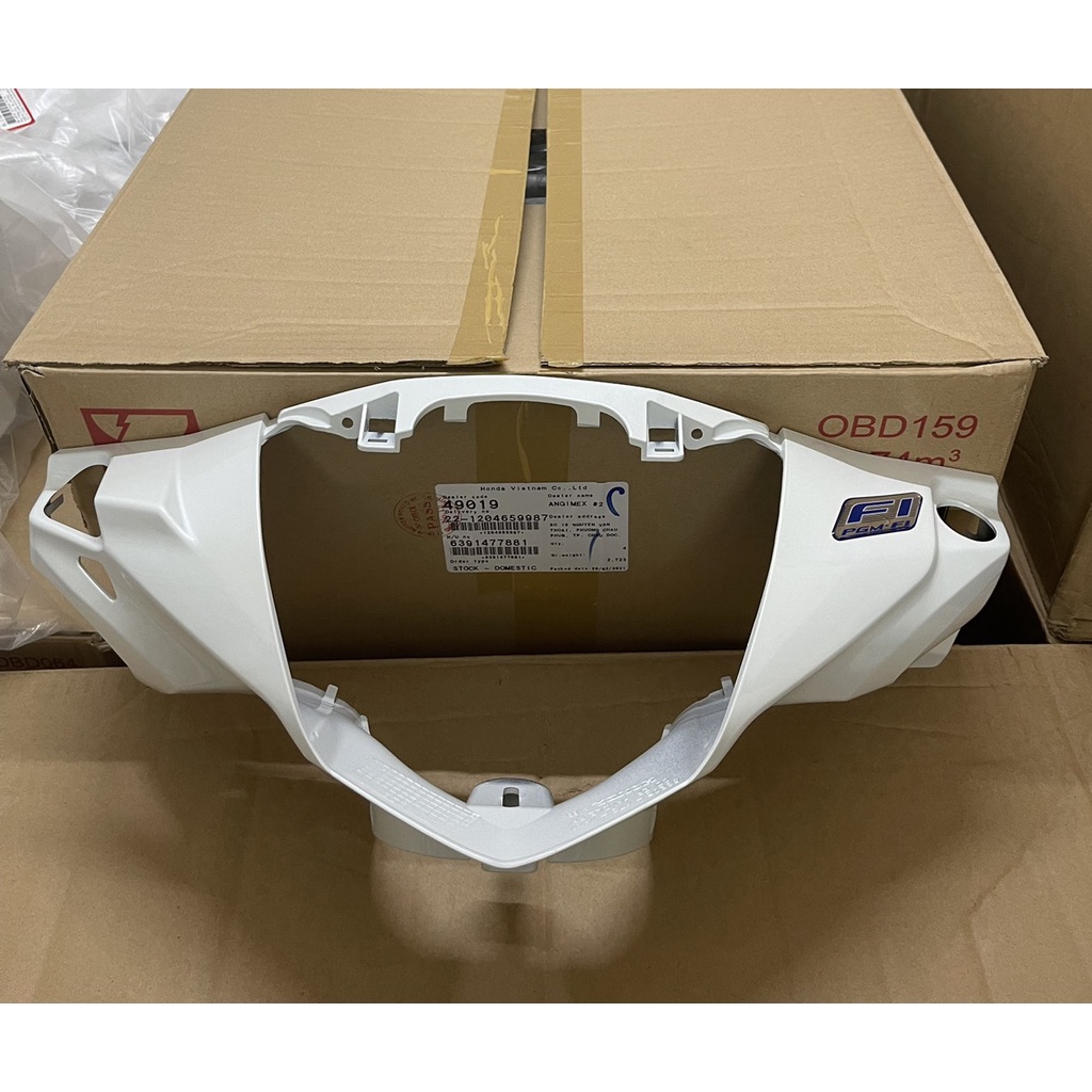 Nắp Sau tay lái nắp trước mặt nạ dè trước rùa sau yếm khóa (màu trắng) (có công tắc đèn pha) xe Future led 125