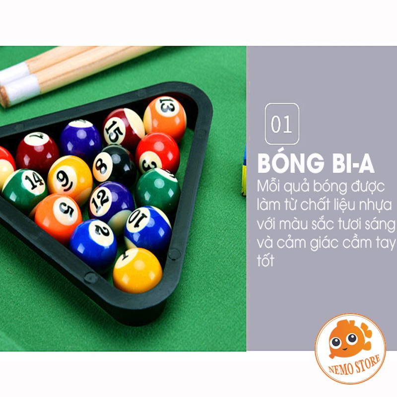 Bàn bi a mini giá rẻ bằng gỗ - Bàn bida mini cho người lớn và trẻ em đồ chơi trong phòng cỡ lớn size 51