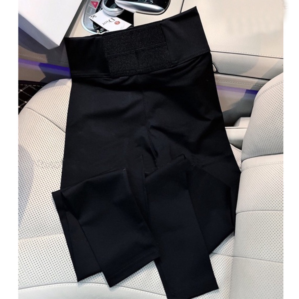 Quần legging nữ dài cạp bản to vải cotton co giãn hack dáng form chuẩn Geleva LEG425