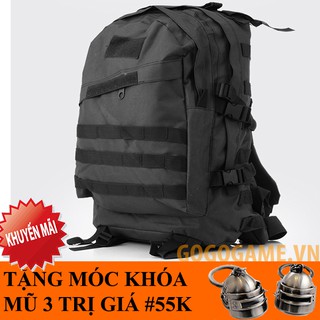 Balo 3 Pubg Size Lớn - Tặng Móc Khóa PUBG (Đen)
