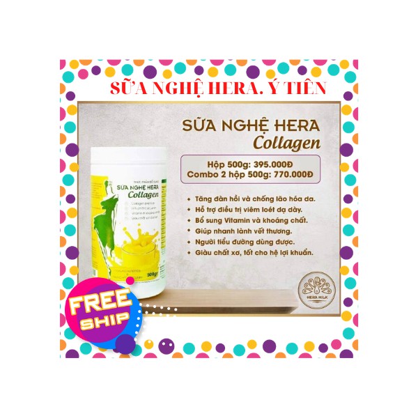 COMBO 2 Hộp Sữa Nghệ Collagen 500GR - Hỗ trợ điều trị nám và công dụng làm đẹp, lợi sữa cho mẹ sau sinh