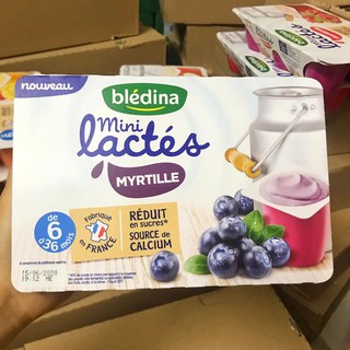 Sữa Chua Bledina Mini Lactés cho trẻ từ 6m -36m - Date T9/2020