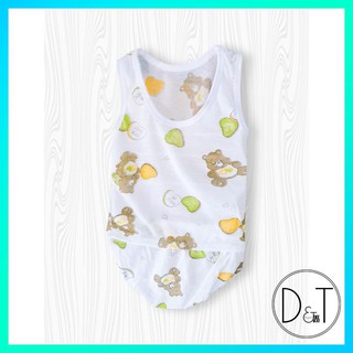 Bộ Ba Lỗ Cotton Giấy Cho Bé (3kg-12Kg)