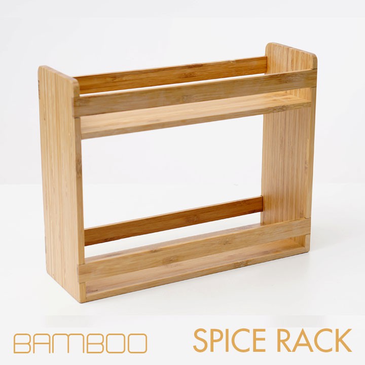 Kệ gia vị đa năng 2 tầng bằng tre - kệ để chai lọ gia vị nhà bếp gỗ tre cao cấp [OREGANIO] | BigBuy360 - bigbuy360.vn