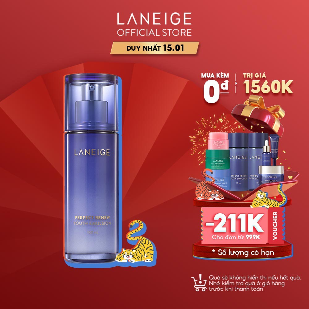 Sữa dưỡng giúp ngăn ngừa lão hóa LANEIGE Perfect Renew Youth Emulsion 100ml