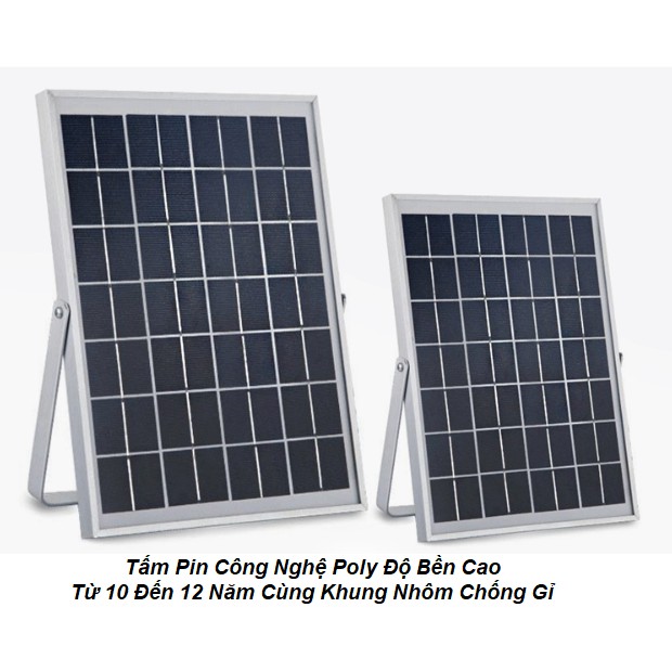 Đèn đường led năng lượng mặt trời liền thể chính hãng Jindian , vỏ nhôm , kính cường lực 200W _ JD 699 _ BH 3 năm