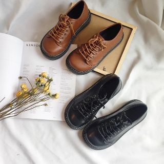 Giày oxford da mềm Harajuku