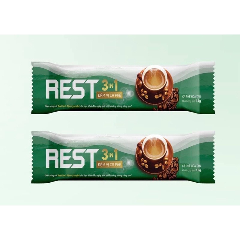 50 stick Cà phê Rest 3in1 đậm vị cà phê