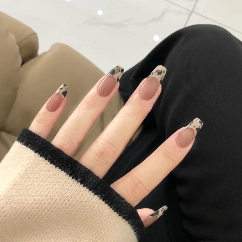 Set 24 móng tay giả kèm keo trang trí nghệ thuật đẹp xinh chống nước CP