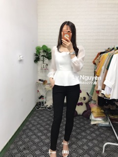 ÁO SƠ MI PEPLUM SIÊU XINH (ẢNH THẬT 100% do shop tự chụp)