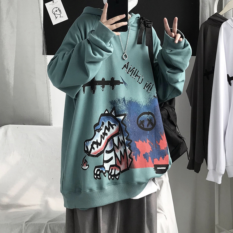 Áo Hoodie Dáng Rộng In Hình Thời Trang Cao Cấp Cho Nam | BigBuy360 - bigbuy360.vn
