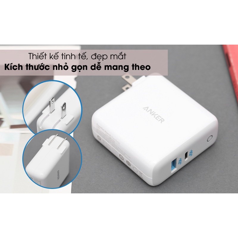 Sạc Anker PowerPort ATOM III 2 60W