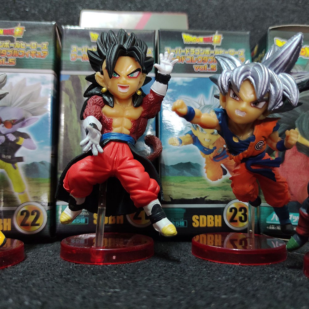 Mô Hình Figure Dragon Ball - Chipi Bộ 5 Nhân Vật Goku, Broly, Vegeta [Tặng Poster] 5-6cm