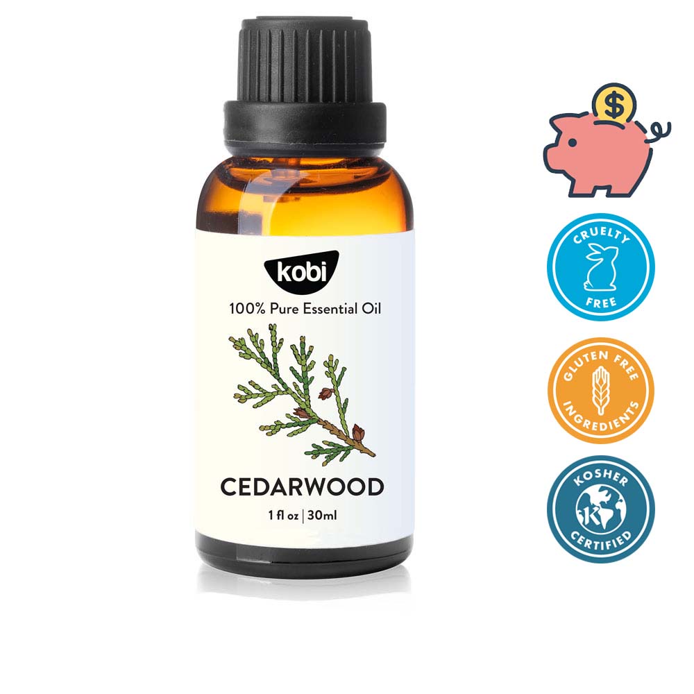 Tinh dầu Hoàng Đàn Kobi Cedarwood essential oil giúp giảm đau, khử trùng hiệu quả - 30ml