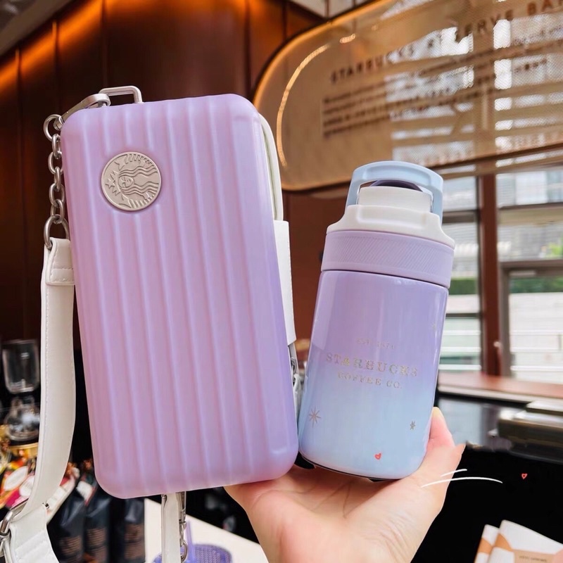 Cốc Starbucks Kambukka  2 màu trắng và tím cực yêu chính hãng