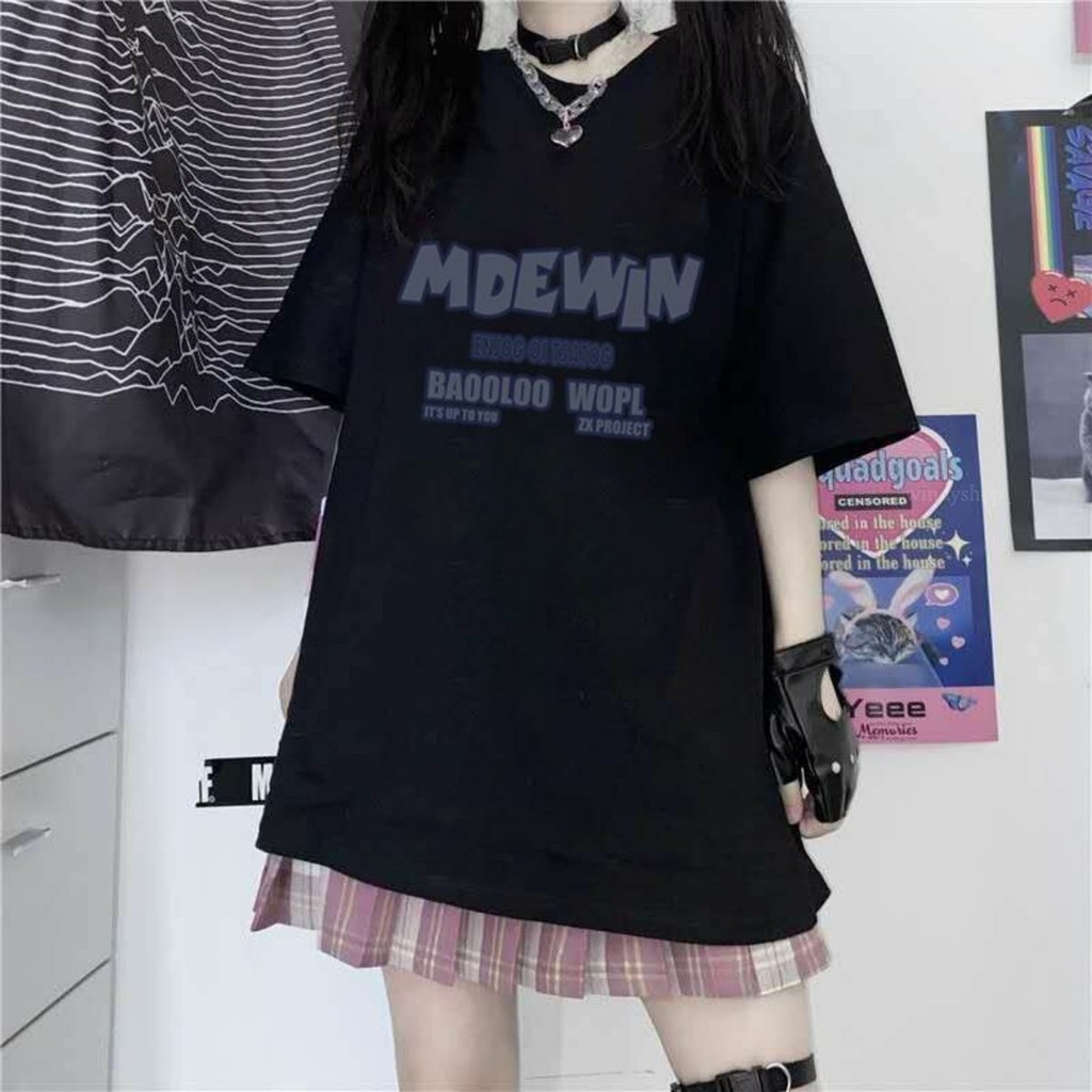 Áo Thun Tay Lỡ 100% Cotton Form Rộng Nam Nữ Unisex In Chữ